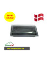 Sushi Tray Rekt. L (DK) Black/Clear Lid Krt. 300pc/Set - 