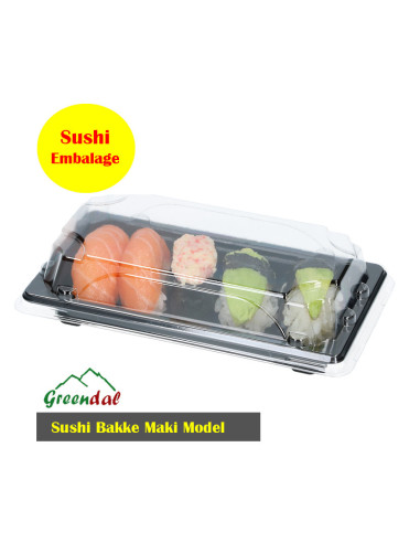 Sushi bakke Maki sort med låg