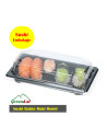 Sushi tray Maki black incl. lid PS 400 pcs/krt - 
