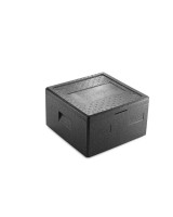 Thermo foam box EPP pizza black 410x410x237mm 21.5L - 