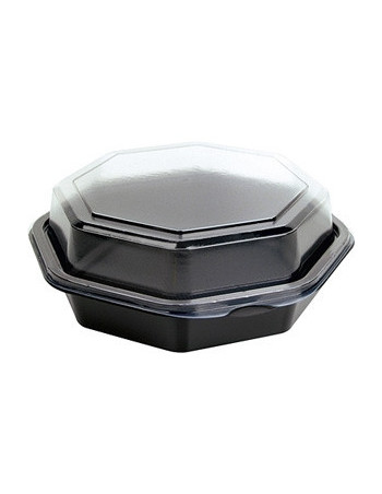 Plastbakke Octaview 1-rums
 16x16x6cm 400ml sort 405stk/kar - 