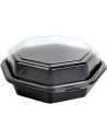 Plastic tray Octaview 1-room 16x16x6cm 400ml black 405pc/box - 