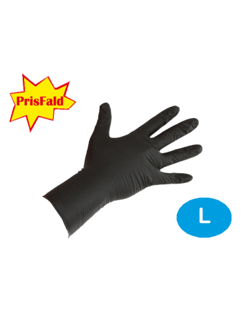 Disposable gloves Nitril Powder-free Black 100pc/pack -  2