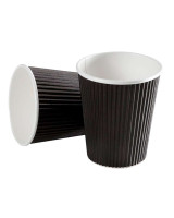 Coffee Cup Ripple Black 230-480ml - 