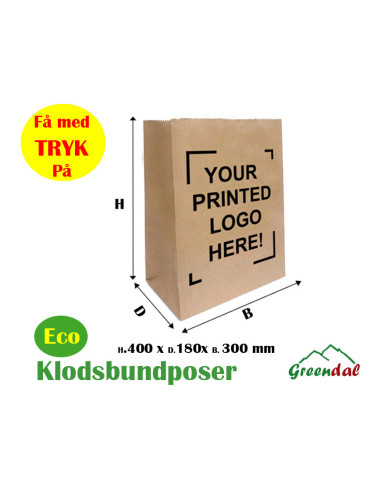 Personalized Printing Paper Bags with Logo 18L. - 