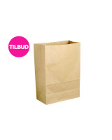 Brick bottom bag brown 21L 80gr 350x170x350mm 200pc/box - 