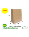 Brick bottom bag brown 21L 80gr 350x170x350mm 200pc/box - 