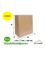 Klodsbundspose Brun 31L 70gr 32x18x40mm 250stk/kar - 