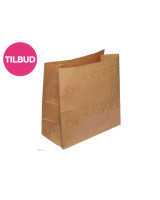 Brick bottom bag brown 30L 80gr 320x170x400mm 250pc/box - 