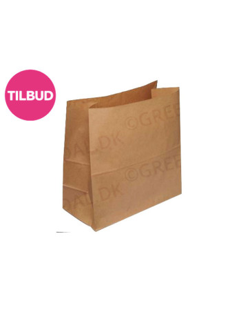 Klodsbundspose 30ltr. Brun 320x180x400mm 80gr. 250stk/kar - 