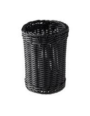 CutlerYury Ø12xH15cm Heavy plastic wicker PP Black - 