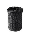 Bestikholder Ø12xH15cm Kraftig plastflet PP Sort - 