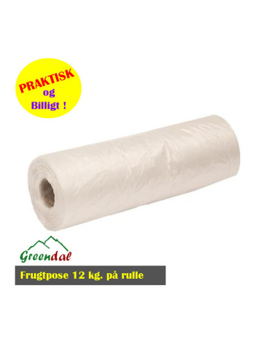 Frugtpose 12 l klar HDPE/virgin 34x49cm rulle