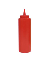 Plastic bottle for dressing 34cl red - 