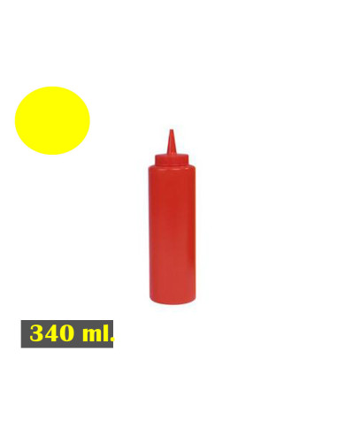 Plastic bottle for dressing 34cl red - 