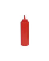Plastic bottle for dressing 34cl red - 