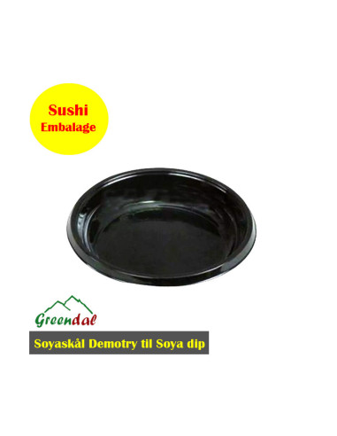 Soy/Dip bowl black (Demotray) 25x200pc/box - 