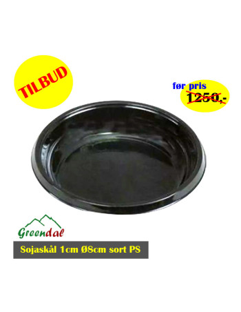 Soy/Dip bowl black (Demotray) 25x200pc/box -  2