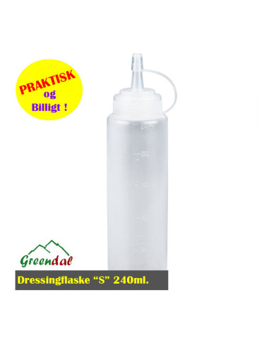 Plastic bottle for dressing 24cl transparent - 