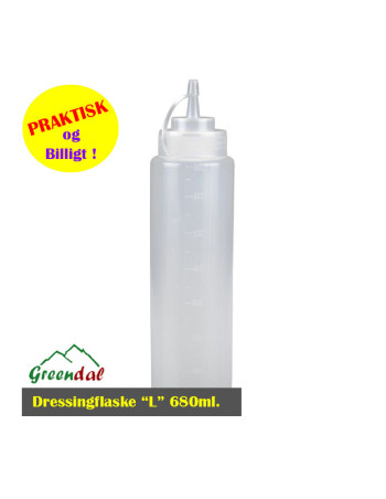 Dressingflaske 680 ml. klar
