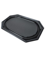 Serving dish XLarge plastic black 100pc - 