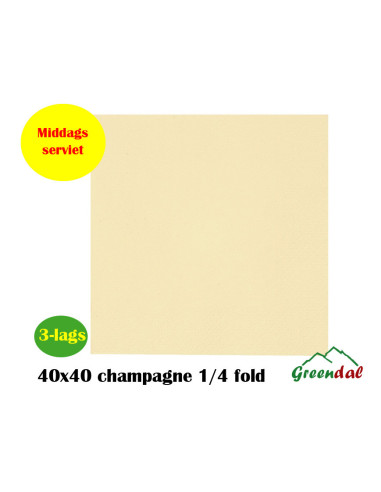 Napkin Gastro champagne 40x40 3-layer 1/4 fold Red 1400pc/box - 