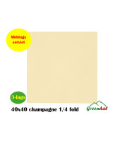 Napkin Gastro champagne 40x40 3-layer 1/4 fold Red 1400pc/box - 