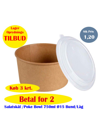 Salad Brown (Bowle/Leed) 26oz 750ml. ml 500pc/box - 