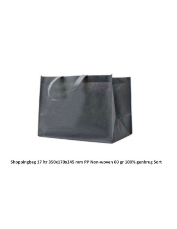 Carrier bag Non-woven 17L Black 200pc/box -  2
