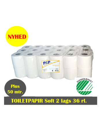 Toiletpaper 2-lays 50m virgin white 36rul/Pk. - 