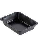 Plastic tray Duni black 1-room PP 1345ml 216pc/box - 