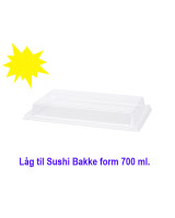 Lid for Sushi Tray L Form Clear 700ml 300pcs. - 