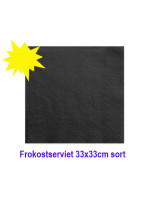 Frokostserviet 33x33 Sort 2 lags
