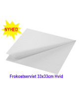Napkin Duni 33x33cm 3-layer 1/4 fold White 1000pc/box - 