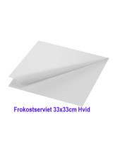 Napkin Duni 33x33cm 3-layer 1/4 fold White 1000pc/box - 