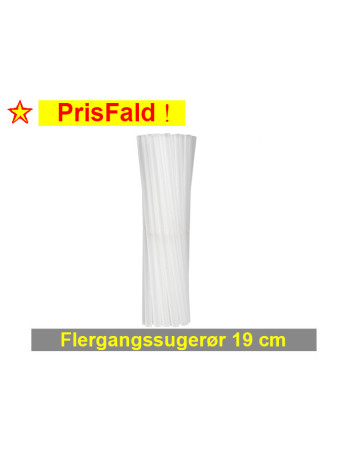 Straws reusable Clear u/crack Ø6x19cm 250pc/pack - 