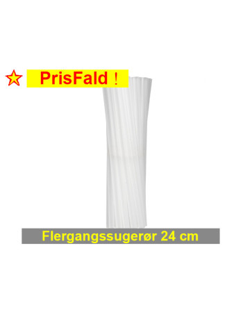 Straws reusable Clear u/crack Ø8x24cm 250pc/pack - 