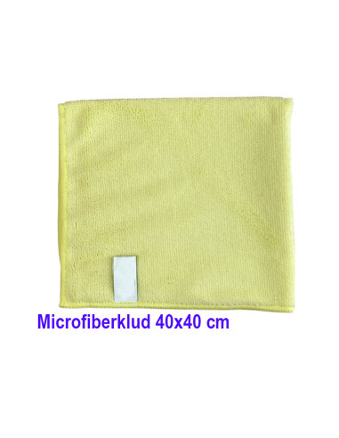 Microfiberklud Gul Stor 40x40cm 10stk/pak - 
