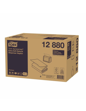 Serviet Tork Xpressnap natural 2 fold 21,6x16,5cm N4 8000stk/pak 2