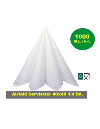 Airlaid Servietter 40x40 1/4 2