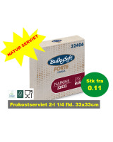 Napkin GoGreen 33x33cm 2-layer 1/4 fold Nature Eco 2000pc/box - 