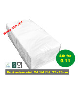 Napkin GoGreen 33x33cm 2-layer 1/4 fold Nature Eco 3500pc/box - 