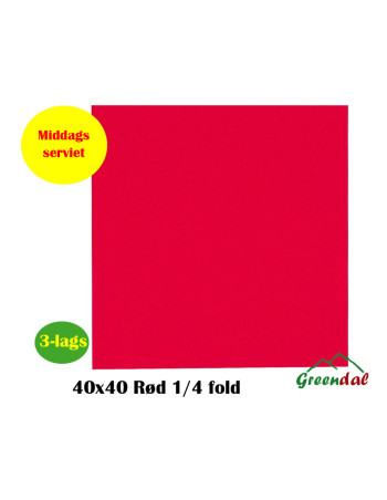 Napkin Gastrot 40x40 3-layer 1/4 fold Red 1400pc/box - 