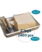 Servietter kaffe 24x24cm 2-lags Natur Duni 