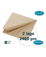 Kaffeserviet 24x24cm 2-lags Natur Duni 2400stk/kar - 