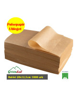 Pølsepapir Rul-let, 20x12,5cm, ubleget papir/virgin 1000 ark