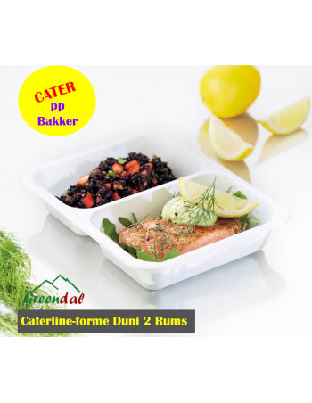 Tray Cater 227x178x50 mm Hvid 2 Rum -  2