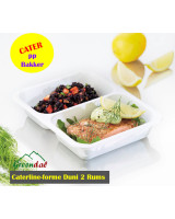 Caterline-forme 227 x 178 x 50 mm Hvid 2-Rum