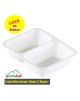 Tray Cater 227x178x50 mm Hvid 2 Rum - 