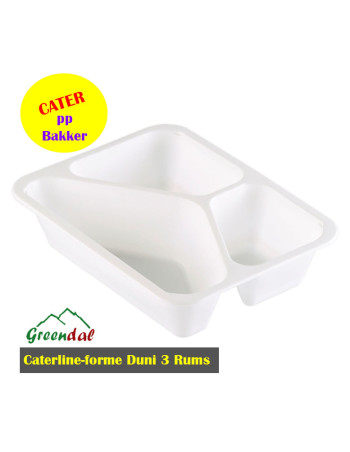 Caterline-forme 227 x 178 x 50 mm Hvid 3-Rum